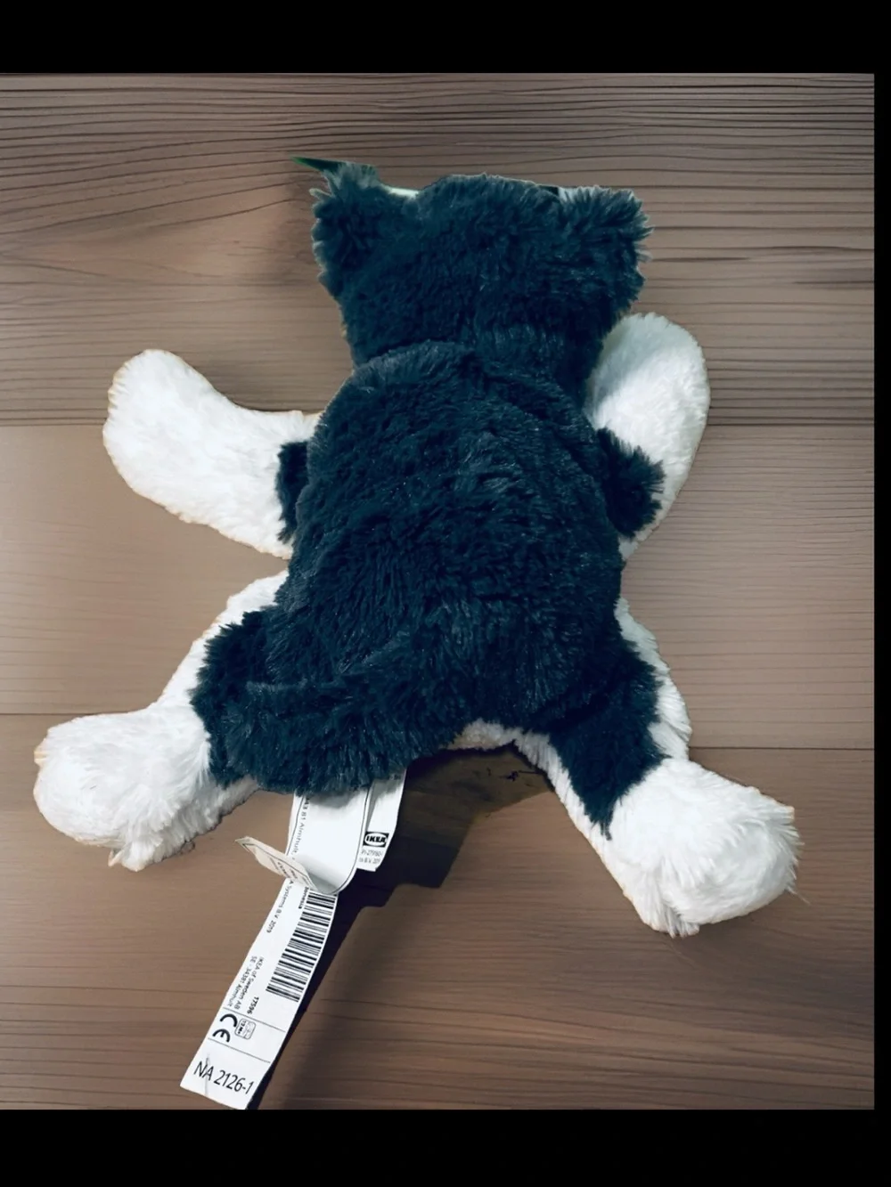 IKEA Livlig Siberian Plush Puppy Dog Husky Wolf Embroidered Eyes Stuffed Animal